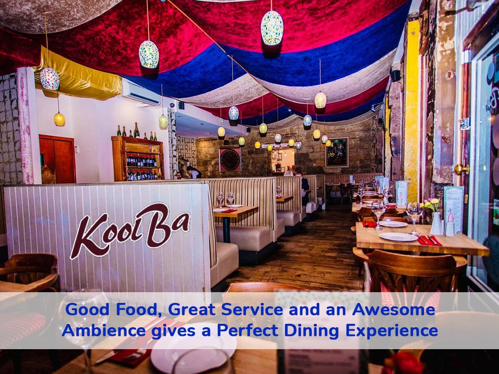 KoolBa's tweet photo. The ambience in a restaurant plays an undeniably significant role in shaping your Dine-In experience. Ambience ties the cuisine, service and environment together to define your perception of the restaurant. We at KoolBa take a great pride in ticking this box skillfully. 
#Koolba https://t.co/mMttcUrjRd