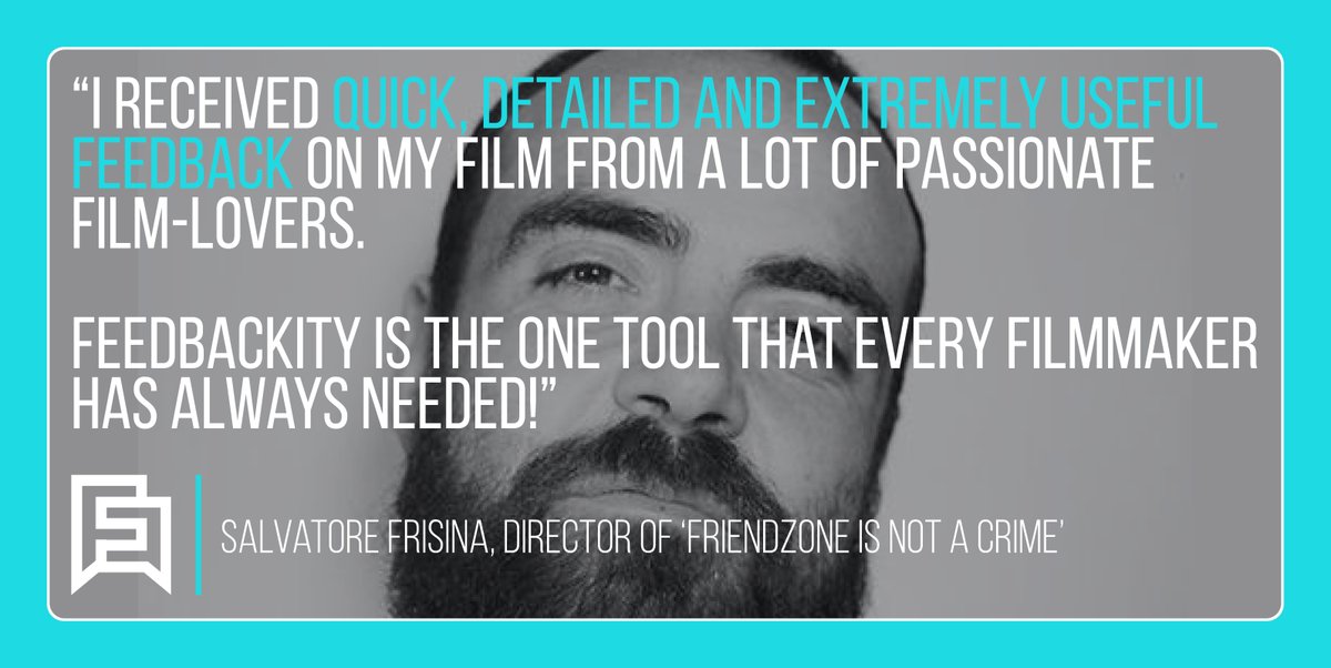 feedbackity's tweet photo. It's clear how important test screenings are in filmmaking, but getting the testing right is even more crucial... 💪

By using Feedbackity, you're guaranteed the highest quality feedback on your film. ✅

Take it from Salvatore Frisina, director of 'Friendzone Is Not A Crime! ⬇️ https://t.co/HdrkNVBEo2