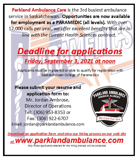 ParkAmbulance's tweet photo. We offer a great opportunity to begin or advance your paramedic career. We are a very busy service with opportunities in urban/rural paramedic care, community paramedics, detention care with @PAPOLICEca great health benefits and awesome colleagues! https://t.co/J5FcmzzcvR