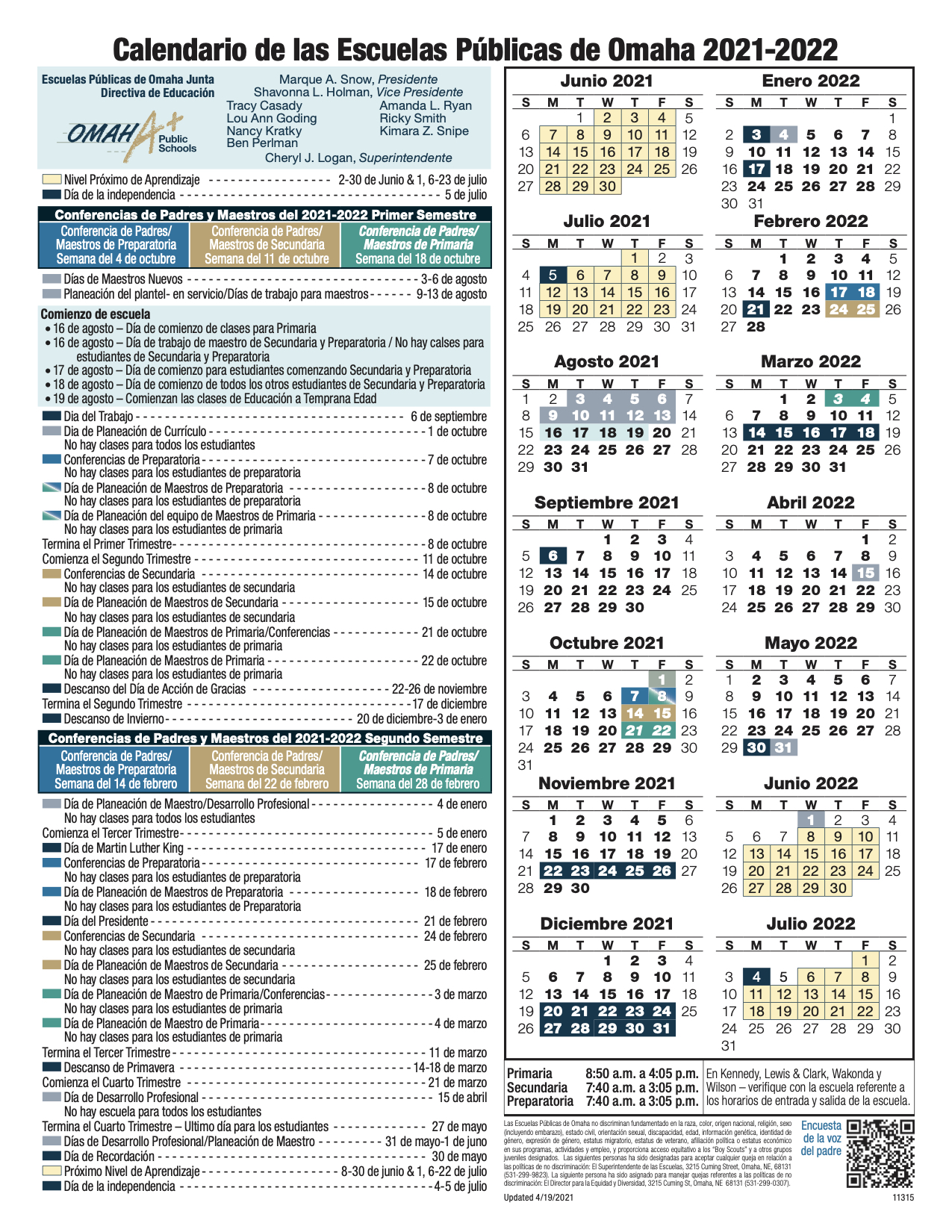 Omaha Public Schools On Twitter: "The Start Of School Is Just Over Three Weeks Away! 🤗 If You Don't Already Have It, Get Your Omaha Public Schools 2021-2022 Calendar Here: Https://T.co/Zds6Kfvtrk Https://T.co/Stzsqzz4Kq" /