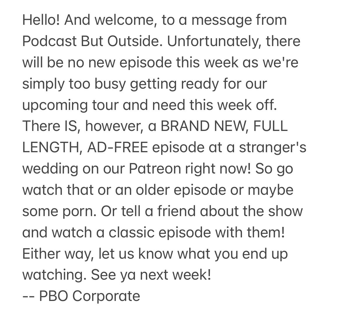 Podcast But Outside tweet media