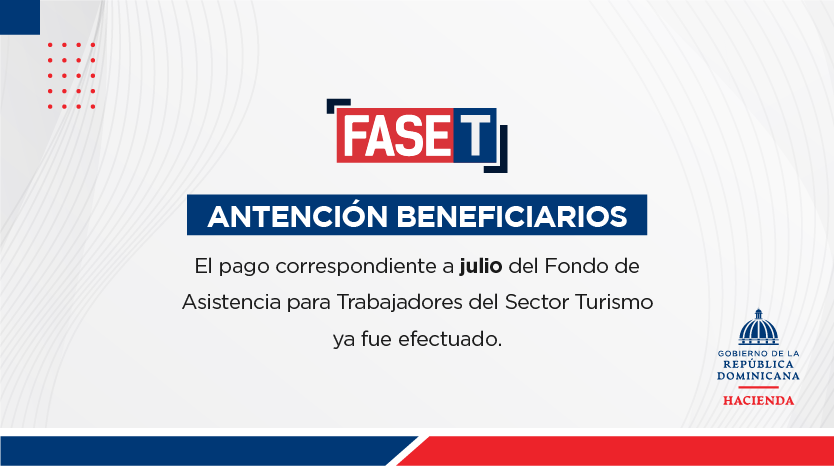 MinHaciendard's tweet photo. Los beneficiarios de este programa pueden verificar el estado de sus pagos en nuestro portal https://t.co/2SyznNfMG8, opción
“Consulta tu estatus en el programa FASE T ”.
#HaciendaRD
#FaseT https://t.co/sSWm4e4kV0