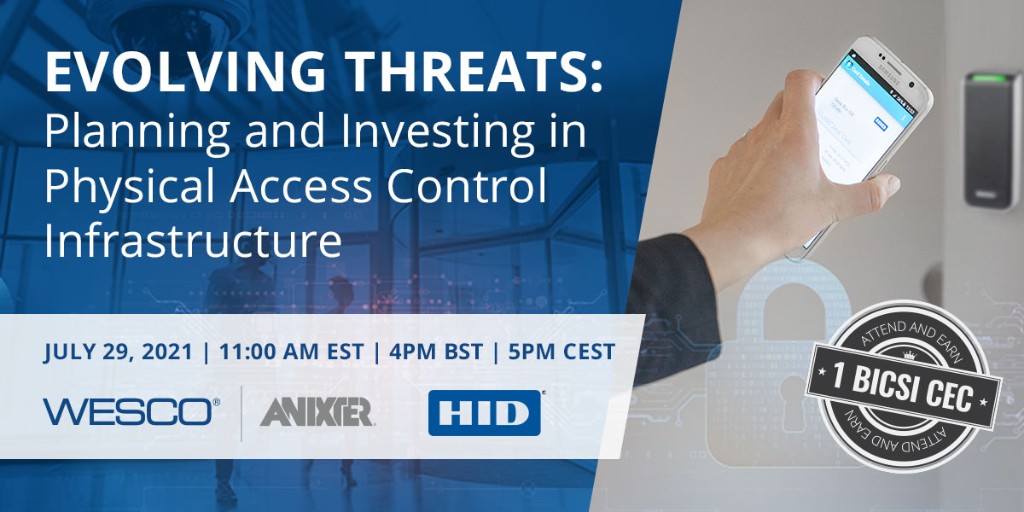 Research conducted by HID Global shows that organizations struggle with the tension between planning and investing in the physical access control infrastructure to meet evolving threats. Join HID Global for the BICSI-accredited webinar to learn more. ow.ly/p0v150FEKvz