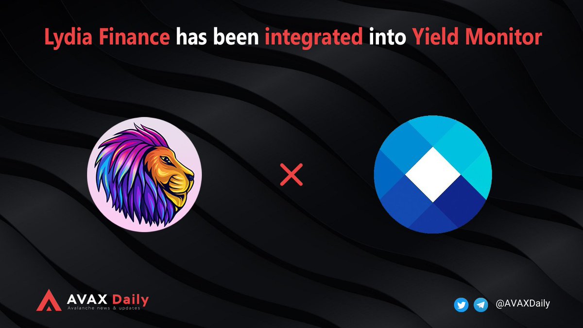 HYPERDailyTK's tweet photo. ๐@LydiaFinance has been integrated into @YieldMonitor
๐ You can view your #LP performance in your #YieldMonitor
โฆ๏ธYield Monitor is multichain porfolio tracker built by #DeFi users for DeFi users
#Avalanche $AVAX @avalancheavax https://t.co/sRh8y1orJp