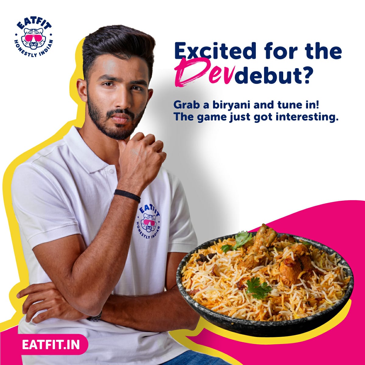 the_curefoods's tweet image. Calm? Calm who? We don&apos;t know her. 
Dev&apos;s India T20 debut and a Biryani is just what we needed to make our Wednesday blues go away! 

Are you tuning in? 
Wish our man @devdpd07, luck on the field and drop a 🥳 in the comments below!

#EatFit #Devdutt #INDvSL #IND #HonestlyIndian