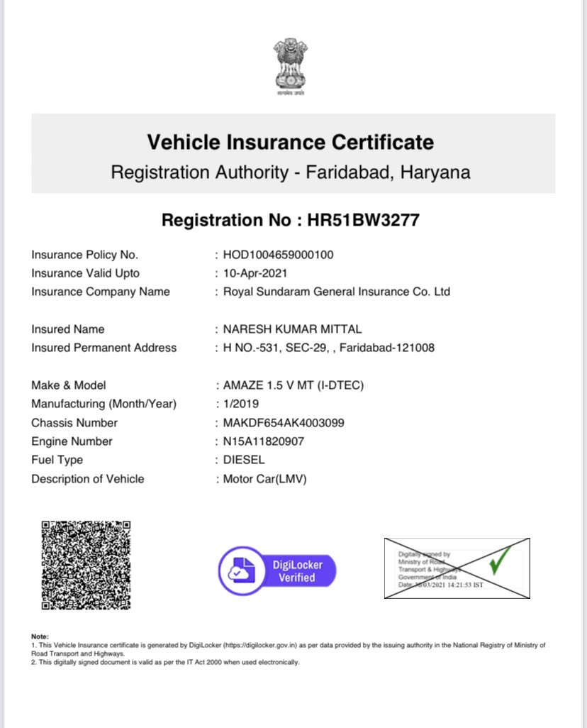 kake9009's tweet photo. @royalsundaram policy was not provided or may be misplaced and due to this current year policy is invalid acc to @KotakGeneral which did my policy in april and informed in mid july  vehicle no is HR 51bw3277  last yr payment and digilocker updation for last yr attached https://t.co/a0jsQoQf9h