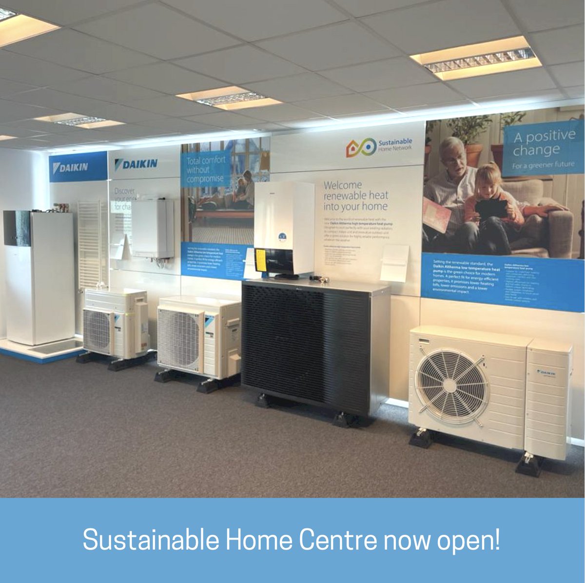 Our Daikin Sustainable Home Centre is here in Rainham, Essex!  🙌🏻

Training courses will be announced soon 🚀

@Daikinuk 

#sustainablehomes #heatpumps #sustainablehomecentres #architectslondon #architectsuk  #sustainablehomecentre #plumbersuk  #plumberslondon