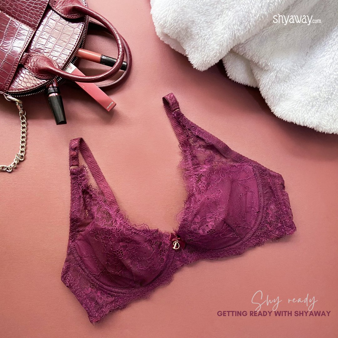 Shyaway on X: Are you ready to go glam? Add this magical lace bra that  promises the comfort and style you crave. Grab this alluring bra to be a  trendsetter.#lacebra #purple #everydaybra #
