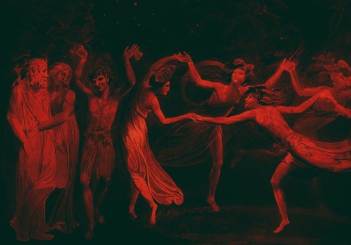 William Blake, Titania and Puck with Fairies Dancing, 1786