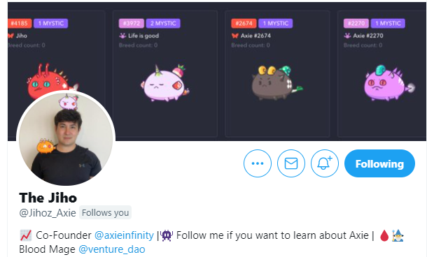 djsamwithers's tweet photo. The man, the myth, the legend 🙏 @AxieInfinity https://t.co/1Y26dSGaUv