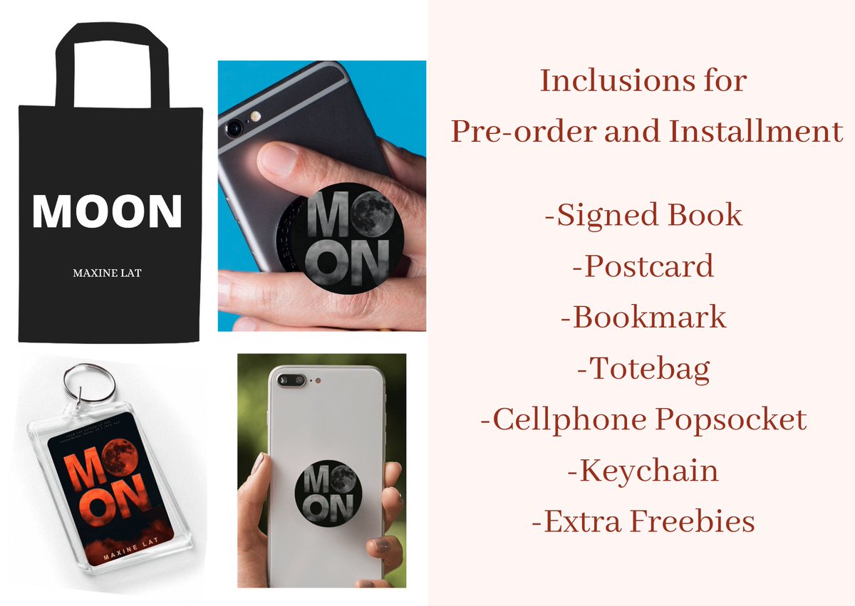 YsayRamos's tweet photo. Moon Book Self pub by @maxinejiji

PRE ORDER PERIOD: July 25,2021- August 31, 2021

Open for installment

To order visit this link: https://t.co/sMPv3VsM5w

Dm me for more info or visit our Facebook page 
https://t.co/eKh9ircoKW https://t.co/fLOqg5VVdF