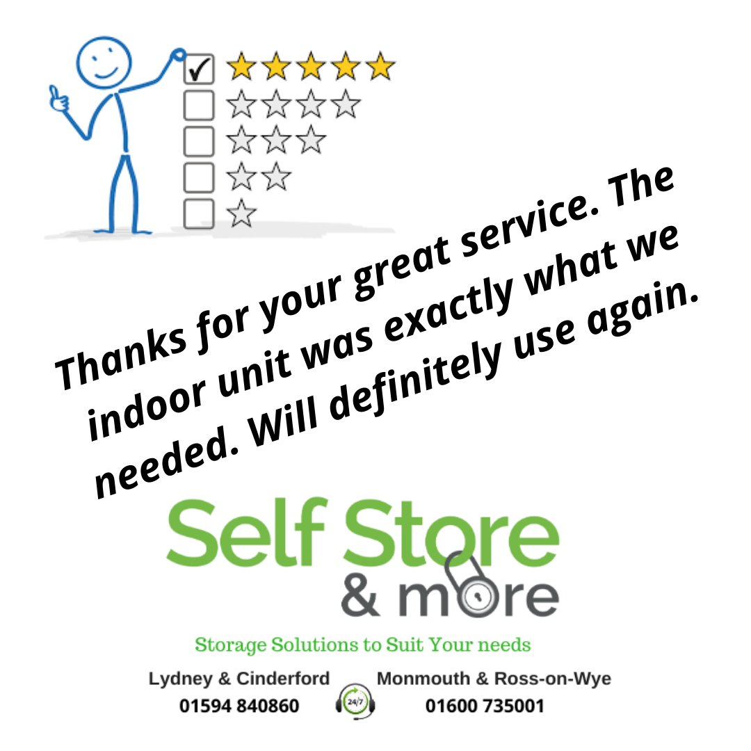 Another happy customer 😀. Contact us 7 days a week for latest availability, prices or to simply have a chat about how we can help you find the right storage solution to suit your needs.
