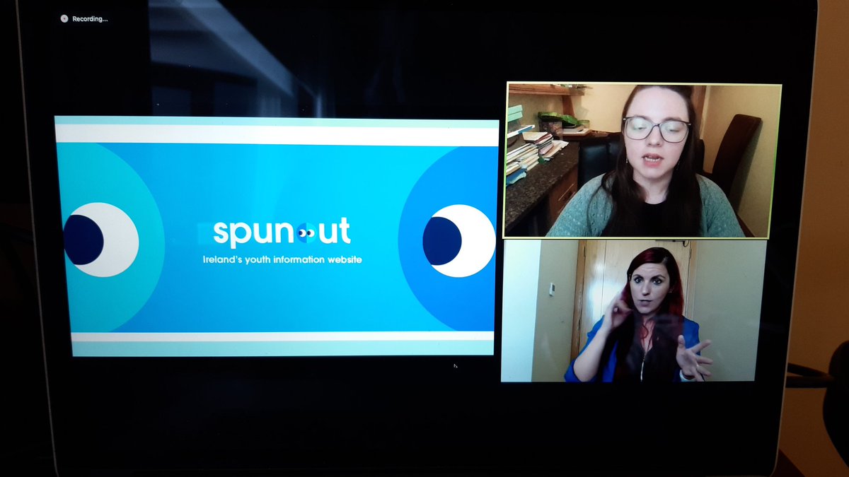 Having our 2nd webinar with <a href="/IDYAOfficial/">Irish Deaf Youth Association</a> and <a href="/SpunOut/">spunout.ie</a> this morning #GBV #ImageBasedViolence #ErasmusPlus #IrishSignLanguage