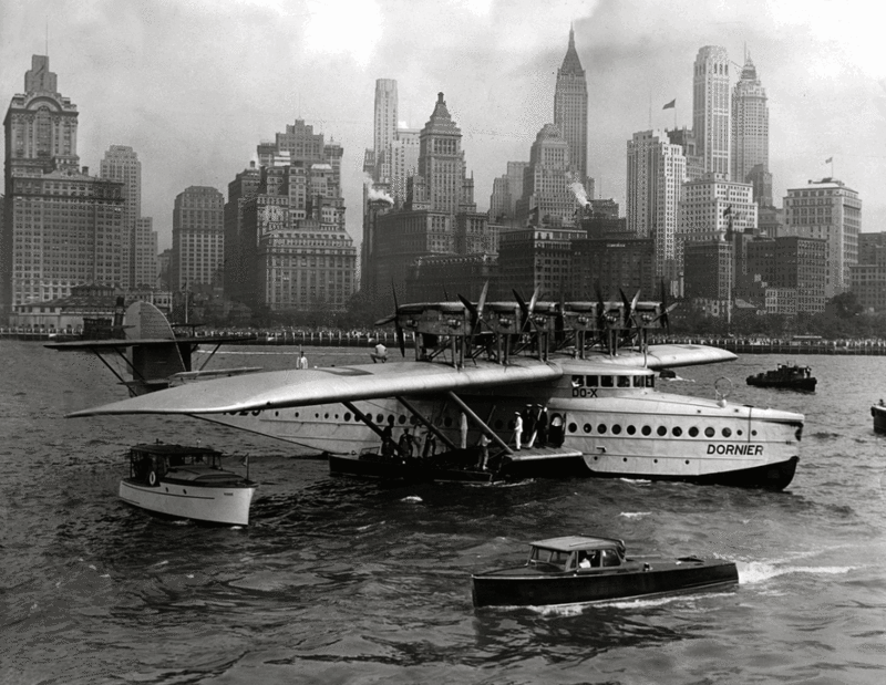 Time4Machine's tweet photo. The Dornier Do X was the largest, heaviest, and most powerful flying boat in the world when it was produced by the Dornier company of Germany in 1929. https://t.co/SYdxWW45y7
