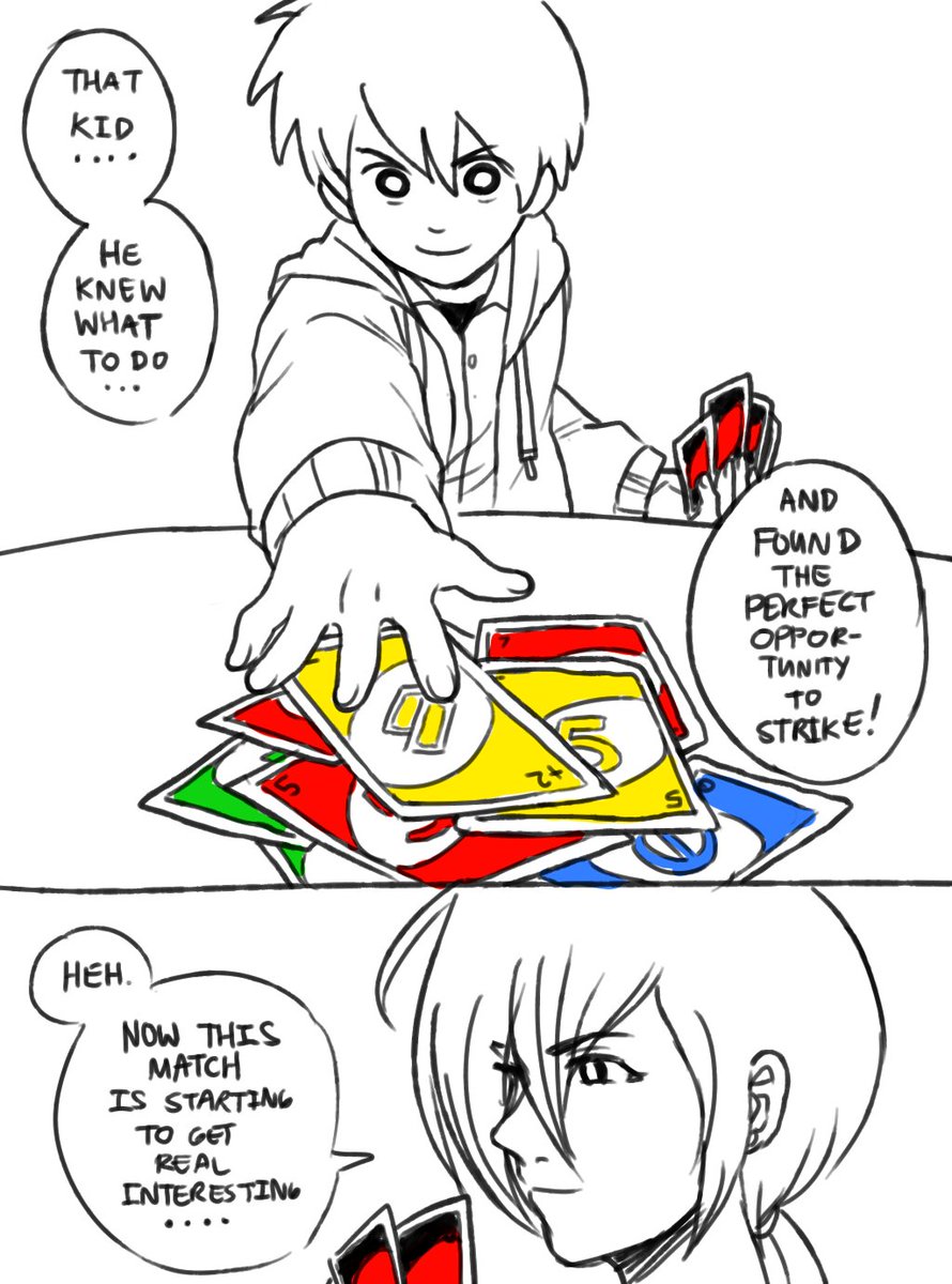 I missed out its anniversary 7 days ago... welp. Anyway happy 6th anniversary this dumb comic I made.

A game of Uno 