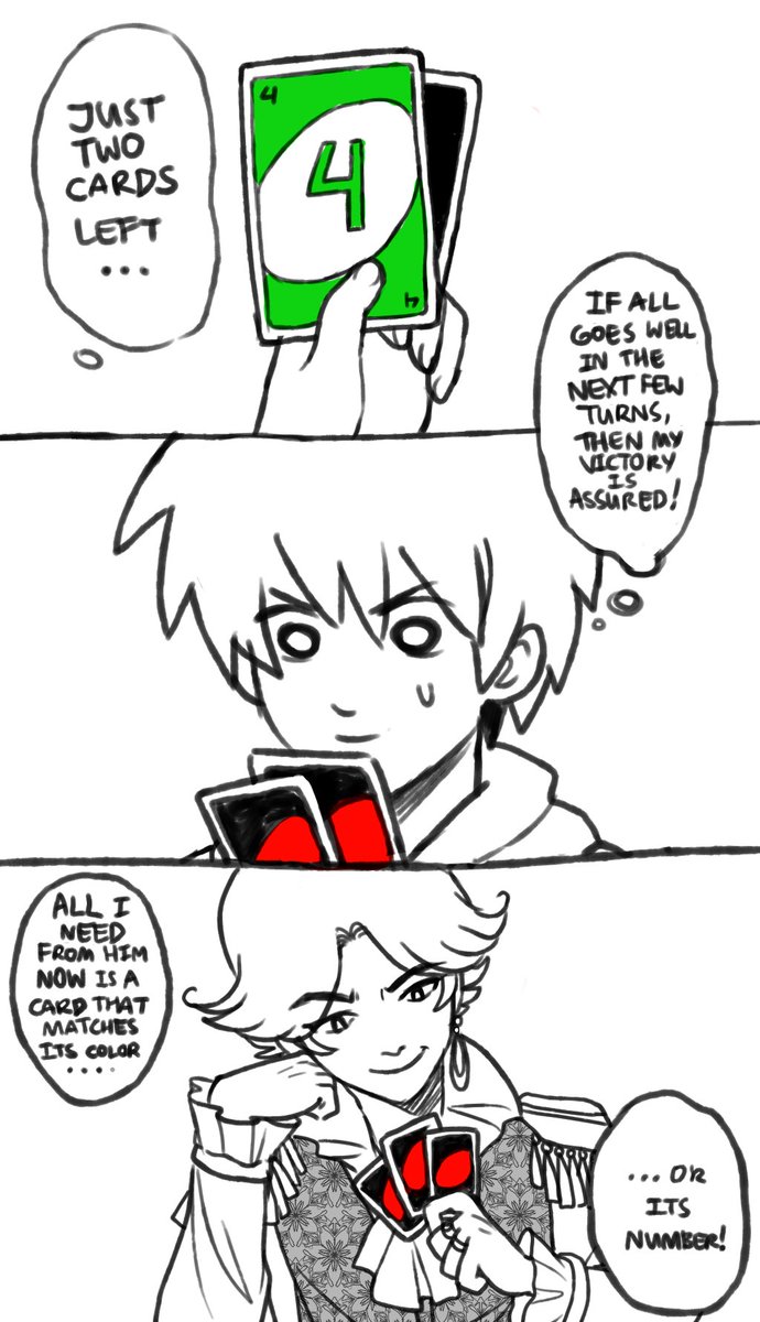 uno game intensifies [1/2]
fun fact: this is supposed to be depicted as like, the mid-season battle 