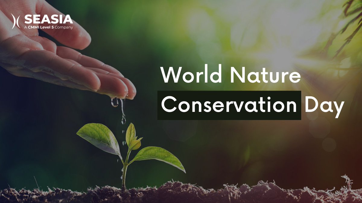 Seasiainfotech's tweet photo. @Seasiainfotech celebrates #WorldNatureConservationDay2021 to raise #awareness to protect Earth 🌎 Using our resources wisely and performing regular actions to conserve #nature.
Watch out how #Seasians stay connected, conserve, and give back to nature.
#NatureConservationDay https://t.co/nu8fymQUCO