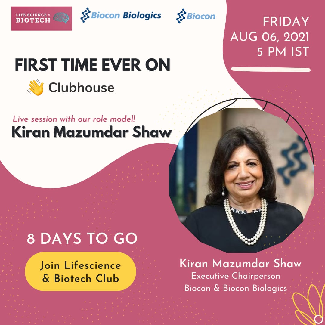 JustScience's tweet photo. This is going to be HUGE!
Our icon @kiranshaw will be live on the @Clubhouse app for the first time!
Event announcement dropping in next 24 hrs!!!

Join our club now https://t.co/GgTRo7oUxl to listen from the beacon of success herself 👩‍🔬 https://t.co/FzTCXIXohC