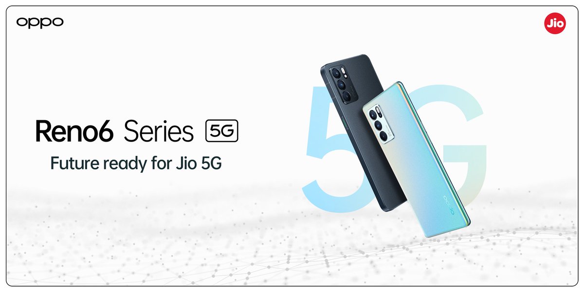 OPPOIndia's tweet photo. Proud to announce that our latest #OPPOReno6Series has yielded extremely positive results in its collaborative Jio 5G SA trial, accelerating our aim to deploy high-quality 5G experience in India across network operators.
#OPPO5GPioneer https://t.co/67GCpKzhpx