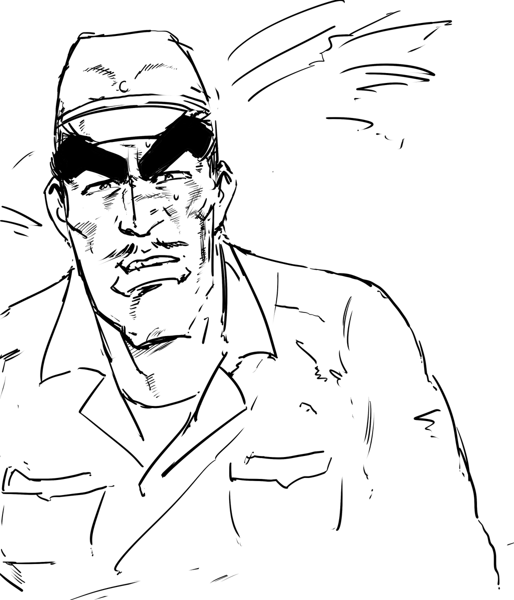 来週のBF5の無料配布が楽しみなのでレポマンガ描く時のためにダーッと描いたやつ 