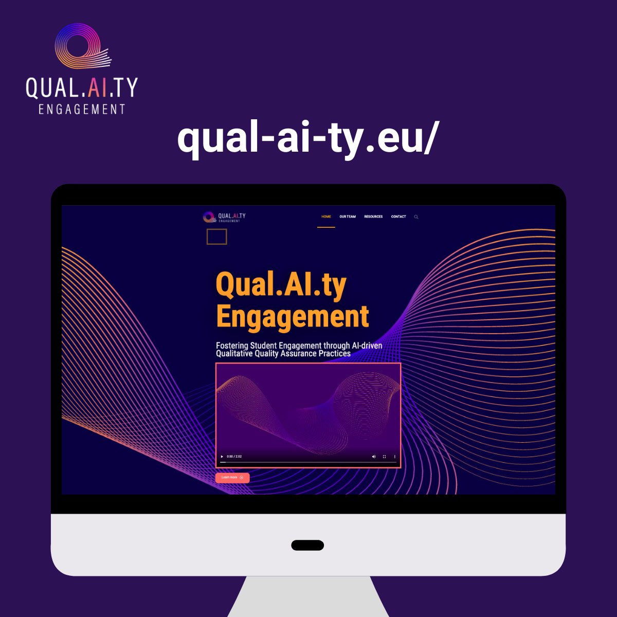 Our website is launched‼️
Get to know our project, its goals, values, and stay updated with all our team is working on to disrupt #HE through #AI and a commitment to quality derived from student engagement with society. 

Visit us 🌐 qual-ai-ty.eu

#Erasmusplus