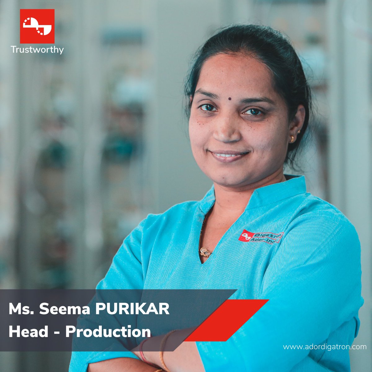 AdorDigatron's tweet image. New Tour Of Duty... 

We are very pleased to announce that Ms. Seema Purikar has been appointed as the 𝐇𝐞𝐚𝐝 - 𝐏𝐫𝐨𝐝𝐮𝐜𝐭𝐢𝐨𝐧, congratulations on the job enlargement and wish her great success ahead.

#trustworthy #adordigatron