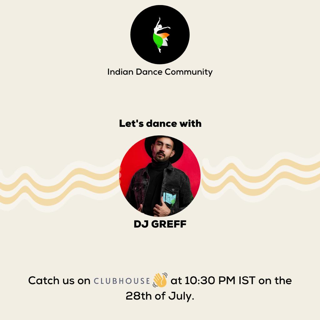 IndianDanceCom1's tweet photo. Dance night is here!!!!💃
We are so excited to have @iamgreff on board with us tonight at 10:30 PM.
Some insane dance tunes &amp; no conversations -a bliss for all dance enthusiasts &amp; dancers to just jam! Join us tonight &amp; embark on this journey with us ❤️ https://t.co/0xbHDjmpE7