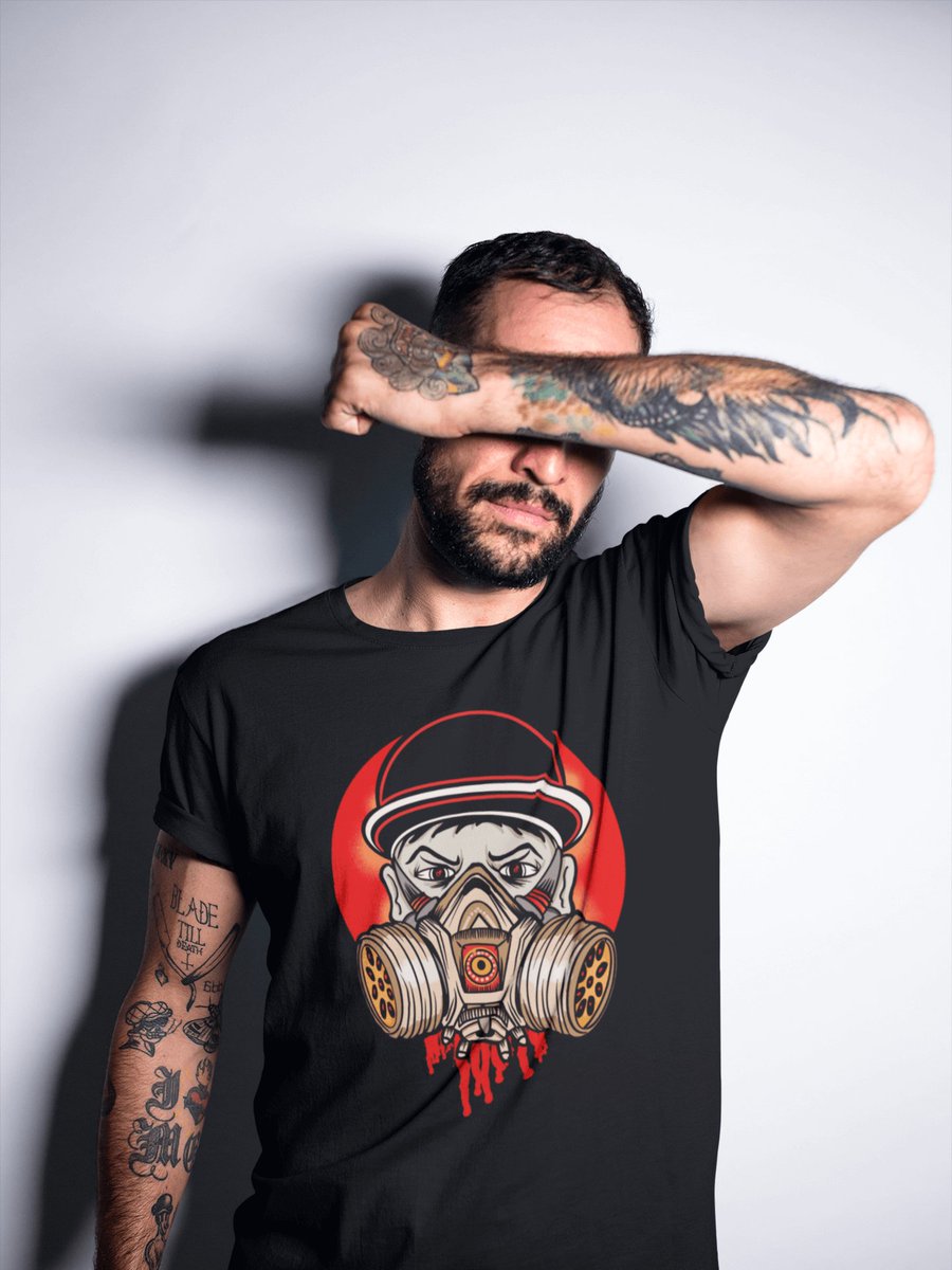 Vandalwisdom's tweet photo. Some of the greatest graffiti artists in the world wear a mask. Do you?

New T-shirt added to our summer collection! Designed by our homie FlicksOne. 

Available in Heather Black &amp; White
Sizes from XS-5XL

#vandalwisdom #graffiti #gasmask #flicksone #tshirt #graffapparel https://t.co/TdAQp1JvfQ