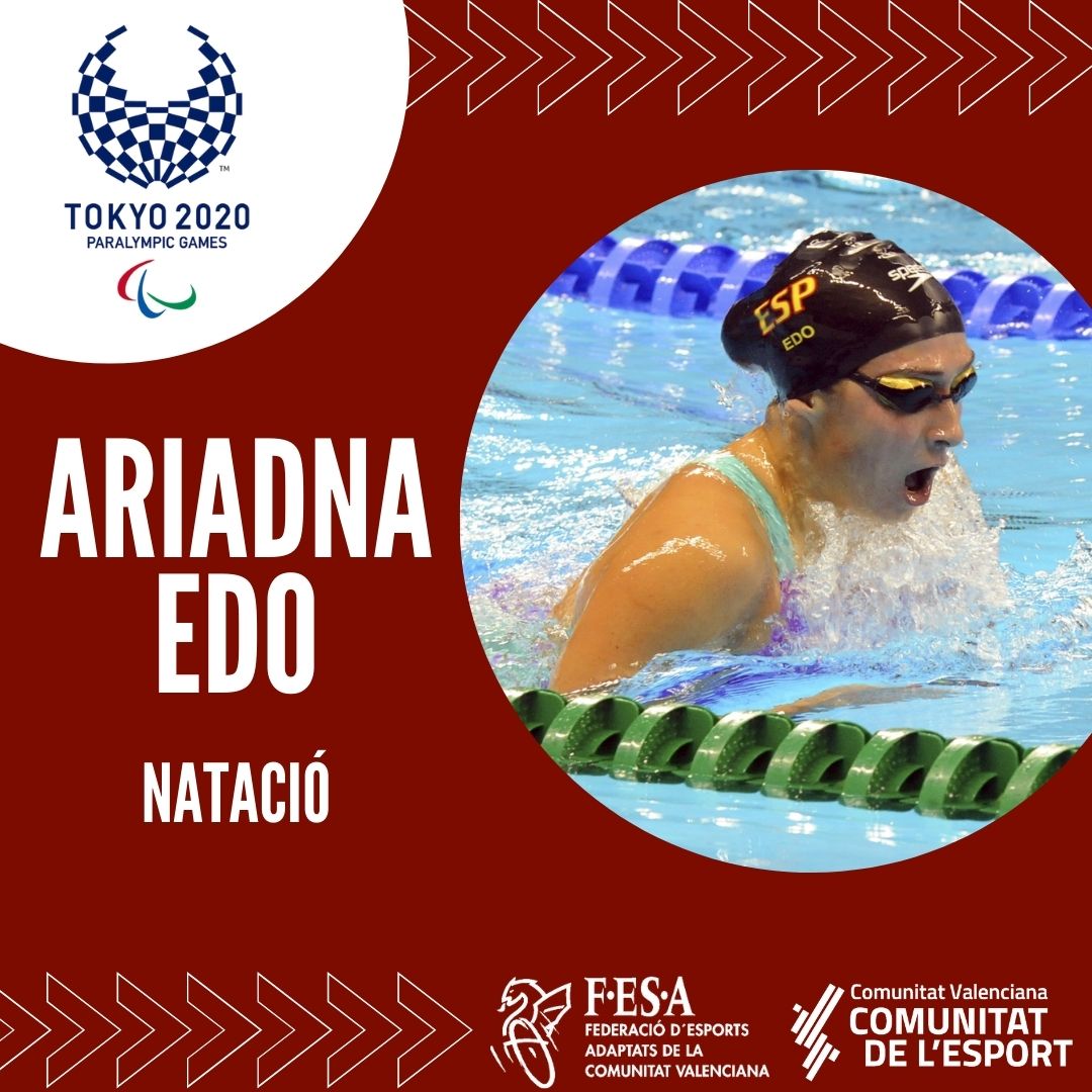 FESAVALENCIA's tweet photo. En Natación 🏊🏻‍♀️,@AriEdoBeltran  buscará en #Tokyo2020 mejorar su 🥉conseguido en la prueba 400m libre S13 en los Juegos de Río 2016.
#FESATokyo #ComunitatEsport #Paralimpics #paraswimming #RoadTokyo #Tokyo2020 
@ONCE_oficial @FEDEDDF @_FEDPC_ @Paralimpicos @comunitatesport https://t.co/oH1vY12Bx5