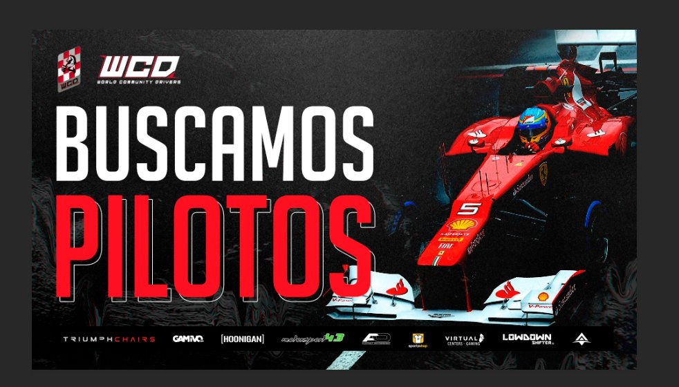 #Simracing #Xbox #PS5 #PS4

🚨 ATENCIÓN 🚨

¿Quieres formar parte de un Club de Automovilismo Real &amp; Virtual?

Buscamos Pilotos con Ganas de Competir y con ganas de aprender

#assettocorsa 
#f1 
#GTSport 
#rfactor2 
#iracing 

Únete
Escribenos o 📨

admin@wcommunitydrivers.com