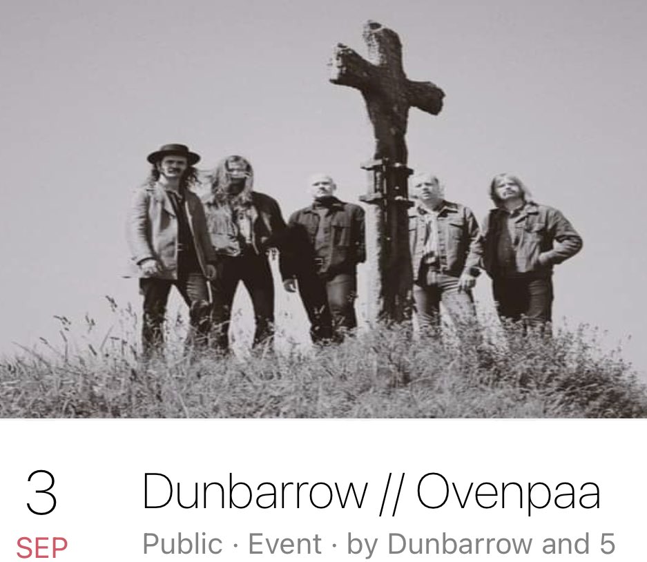 Dunbarrow is coming to town🔥 Supporting the release of their 3rd album III. Tickets are few and going fast. #OnlyLiveIsReal #ProtoDoom