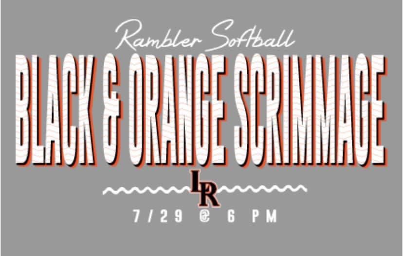 LHS Softball 🥎 
Orange and Black scrimmage
Thursday, 7/29 at 6PM
Concessions will be available