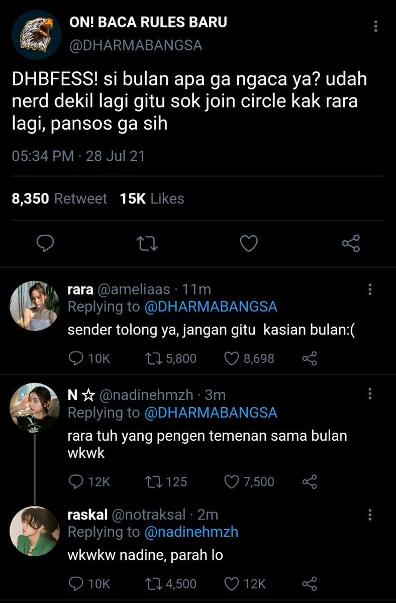 aftereighteens's tweet photo. ; NEBULA
"sadar diri ya bulan, lo tuh gaada apa-apanya dibandingkan rara."

✧ nct dream 00line's lokal au https://t.co/ndMEDMZ2nE