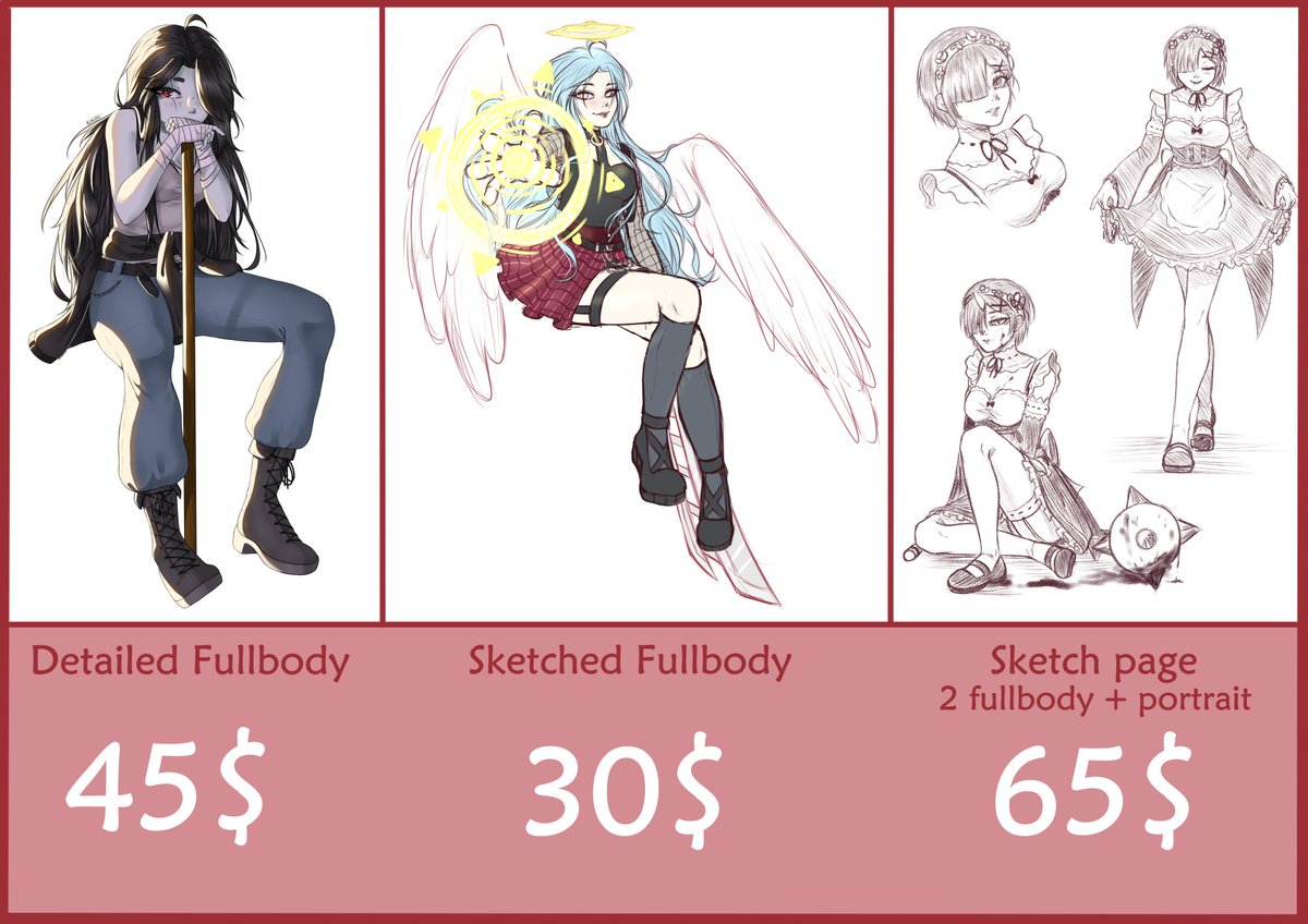 KiumiiUU's tweet photo. Commissions info! 
DM me if you're interested ! (Payment would be done on PayPal and before I start the drawing !)

#commissionsopen #CommissionSheet #commiasionsinfo #art #ArtCommission https://t.co/baVABRC15Z https://t.co/HLcqLfO06v