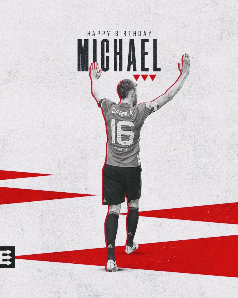 Manchester United .....
Happy 40th birthday to our former midfielder and current coach, Michael Carrick! 