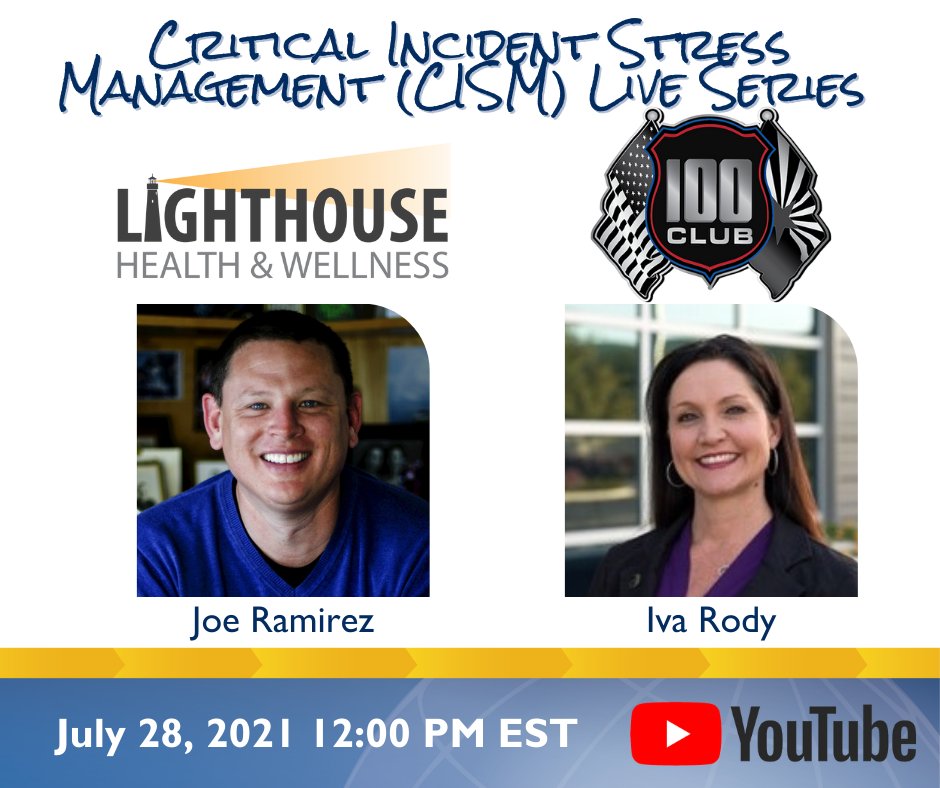 Join ICISF TODAY at 12:00 PM EST for our most recent CISM Live Series, where we speak with Lighthouse Health &amp; Wellness and the 100 Club of Arizona to learn about ways to assist your departments crisis responders. youtu.be/C-R4KhJbEWk