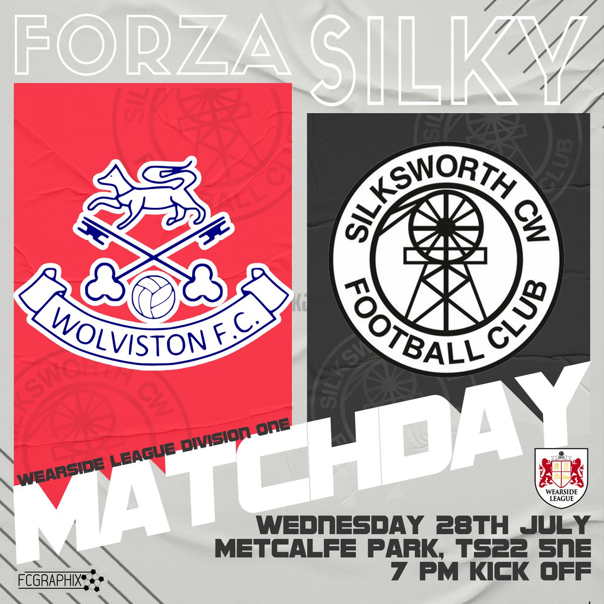 FC_Graphix's tweet photo. Going to have a pop along to this one tonight - gonna be an interesting one as the @WearsideLeague gets underway!
#TeamFCG #ForzaSilky https://t.co/bf7h1cwa3e