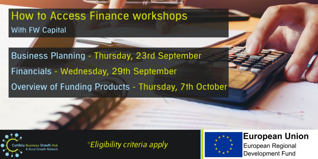 Starting in September, we are holding a series of 'How to Access Finance' workshops with <a href="/FWCapital/">FW Capital</a>.
Each session is 3 hours and more information about the sessions and how to book your place can be found on our website here: buff.ly/3rLQxhH