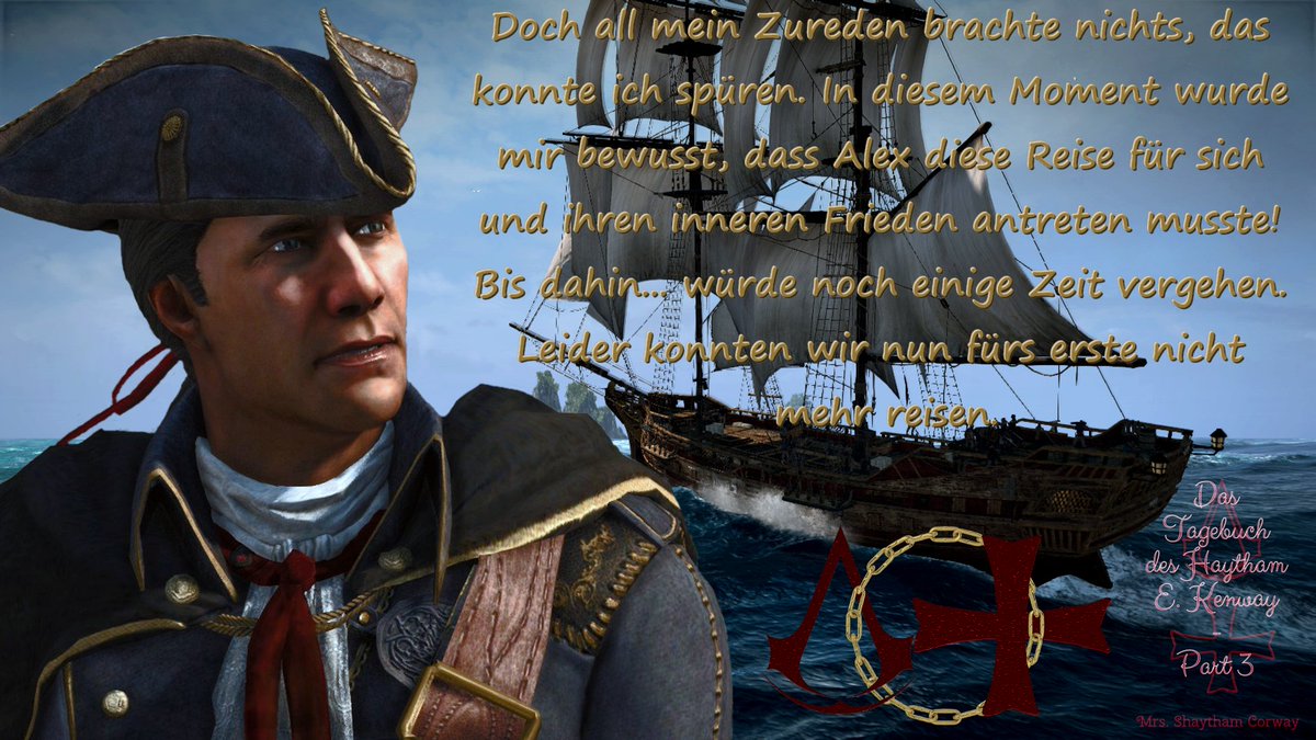 Mrs_H_E_Kenway's tweet photo. Manchmal kann einem #MasterKenway leidtun! Er schlägt sich mit den Stimmungsschwankungen seiner Frau herum, erhält Briefe, die ihn ungläubig zurücklassen. Trotz allem geht es heute nach #NewOrleans, um Schadensbegrenzung zu betreiben, weil #MadameDeLIsleisnotamused ! https://t.co/HdhpgG8pvF