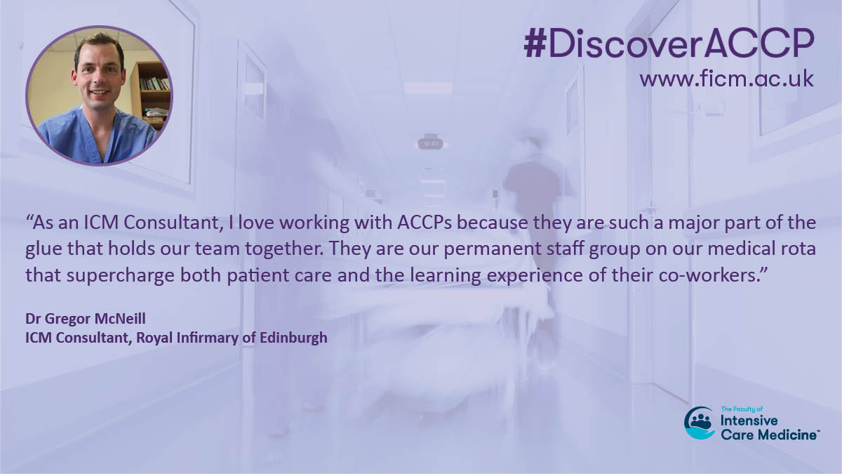 Time for #DiscoverACCP!

🟣ACCP Sub-Committee Member <a href="/McneillGregor/">Gregor Mcneill</a> shares why he loves working with ACCPs!

🟣What's your #DiscoverACCP? Get in touch contact@ficm.ac.uk to be a part of this series

#ACCP