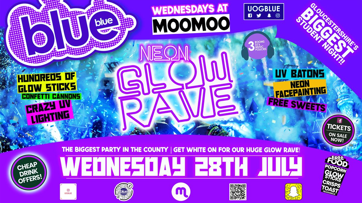 Blue & Blue π (@uogblue) on Twitter photo π NEON GLOW RAVE TONIGHT! π
β‘ Free Glow Sticks!
β‘ Free UV Face Painting!
β‘ Free Glow Bracelets!
β‘ Amazing UV DΓ©cor Transformation!
β‘ Stunning UV Lighting!
Β£4 TICKETS WITH QUEUE JUMP AND FREE SHOT
β¬β¬β¬β¬β¬β¬β¬β¬β¬β¬β¬β¬β¬β¬β¬β¬β¬
bookedit.licklist.co.uk/event/430862 π NEON GLOW RAVE TONIGHT! π
β‘ Free Glow Sticks!
β‘ Free UV Face Painting!
β‘ Free Glow Bracelets!
β‘ Amazing UV DΓ©cor Transformation!
β‘ Stunning UV Lighting!
Β£4 TICKETS WITH QUEUE JUMP AND FREE SHOT
β¬β¬β¬β¬β¬β¬β¬β¬β¬β¬β¬β¬β¬β¬β¬β¬β¬
bookedit.licklist.co.uk/event/430862