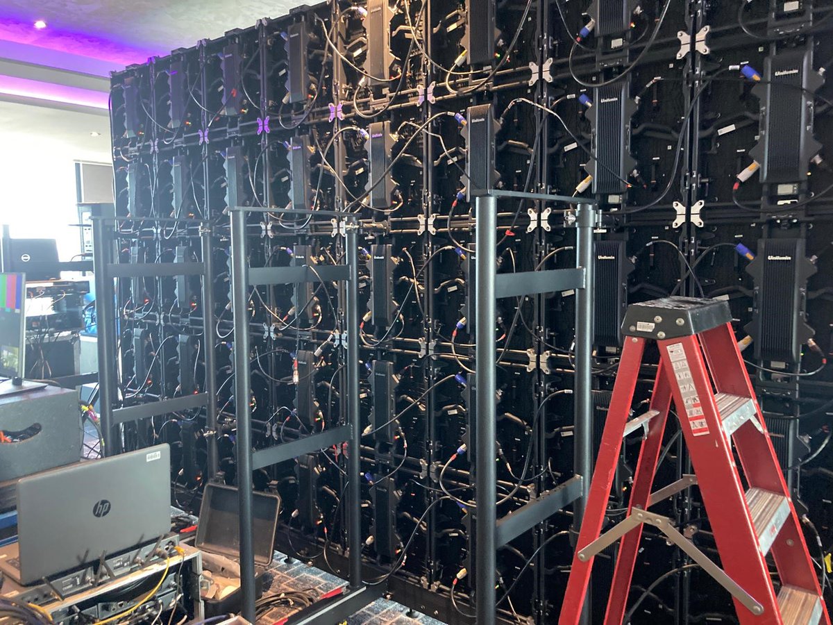 Its been great getting back on site setting up LED for one of our favourite customers #novumav #eventsareback #eventproduction #led #avsolutions #audiovisual #event #events #outline #teamwork