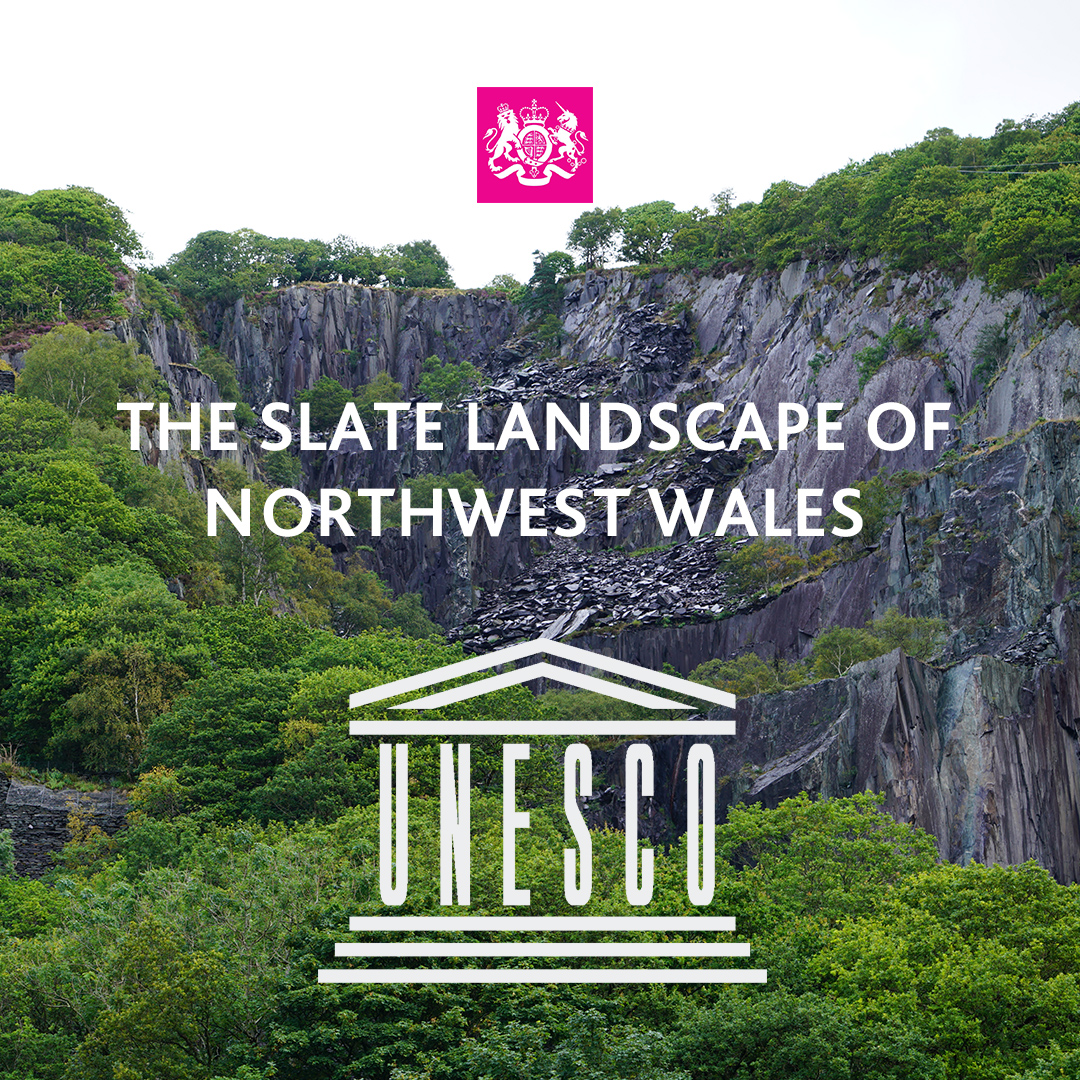 🎉 Its official! The Slate Landscape of Northwest Wales has become the UK’s newest #UNESCO World Heritage Site, having been granted the accolade today at the 44th session of the World Heritage Committee.