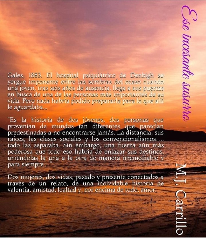 the_Mj_Carrillo's tweet photo. 🌈Porque los sueños pueden hacerse realidad 💞
Amistad, coraje, esperanza, amor y mucho más os esperan en "Ese incesante susurro", mi primera novela disponible en tapa blanda y Amazon Kindle (gratis con Kindle unlimited):
https://t.co/nHryDLlfTF
#eseincesantesusurro #novela #amor https://t.co/eYGA5Zx9dl