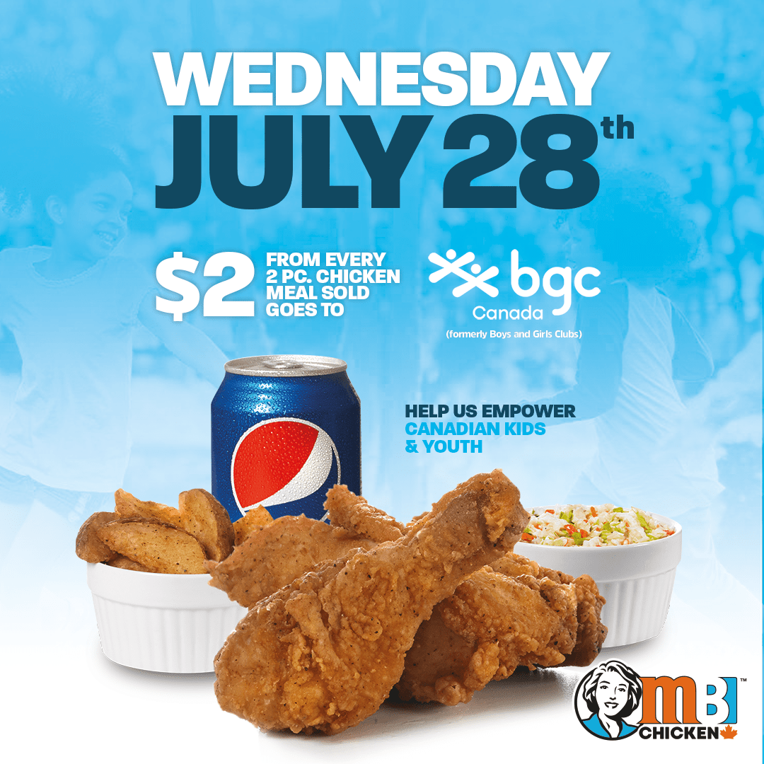 BGCHamHal's tweet photo. Today is the day!

Make sure to visit your local @MaryBrowns on July 28 for #BGCClubDay. $2 from every 2-Piece Chicken Meal sold will be donated to support our programs for kids &amp; teens across Canada! 😍 #OpportunityChangesEverything

@BGCCAN https://t.co/jyO0Hbu17i