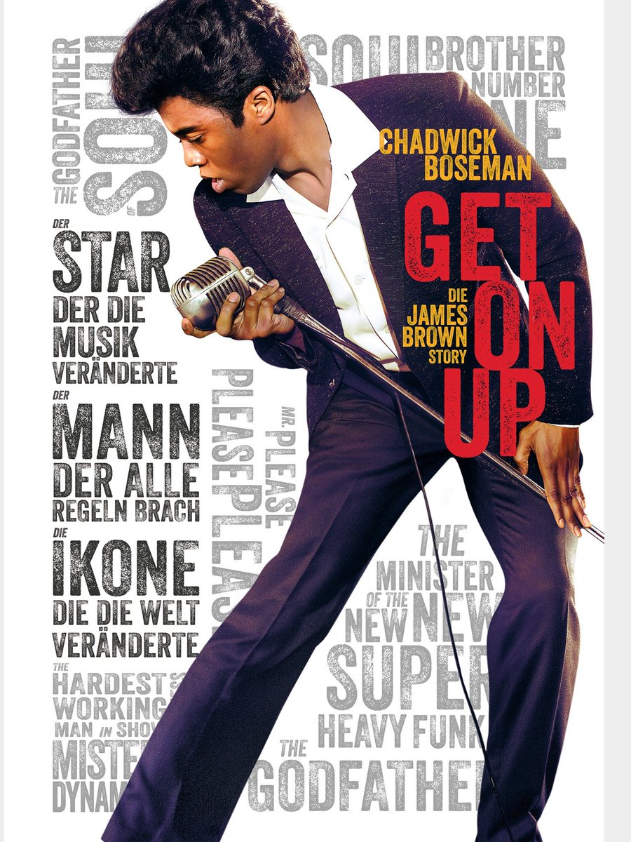 Get on Up (8-1-14) A chronicle of James Brown's rise from extreme poverty to become one of the most influential musicians in history. Chadwick Boseman, Nelsan Ellis, Dan Aykroyd, Viola Davis, Octavia Spencer. https://t.co/YWXFMIw1vq https://t.co/dPkBDechqJ