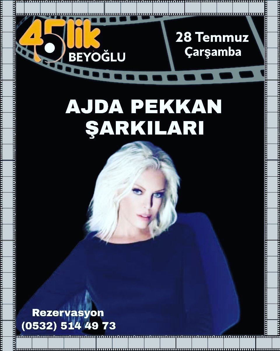 45likcomtr's tweet photo. Bu akşam yeni adresimizde Ajda pekkan plakları sizin için dönecek . #ajda #Nostalji  #45lik https://t.co/Eo2gM6c37b