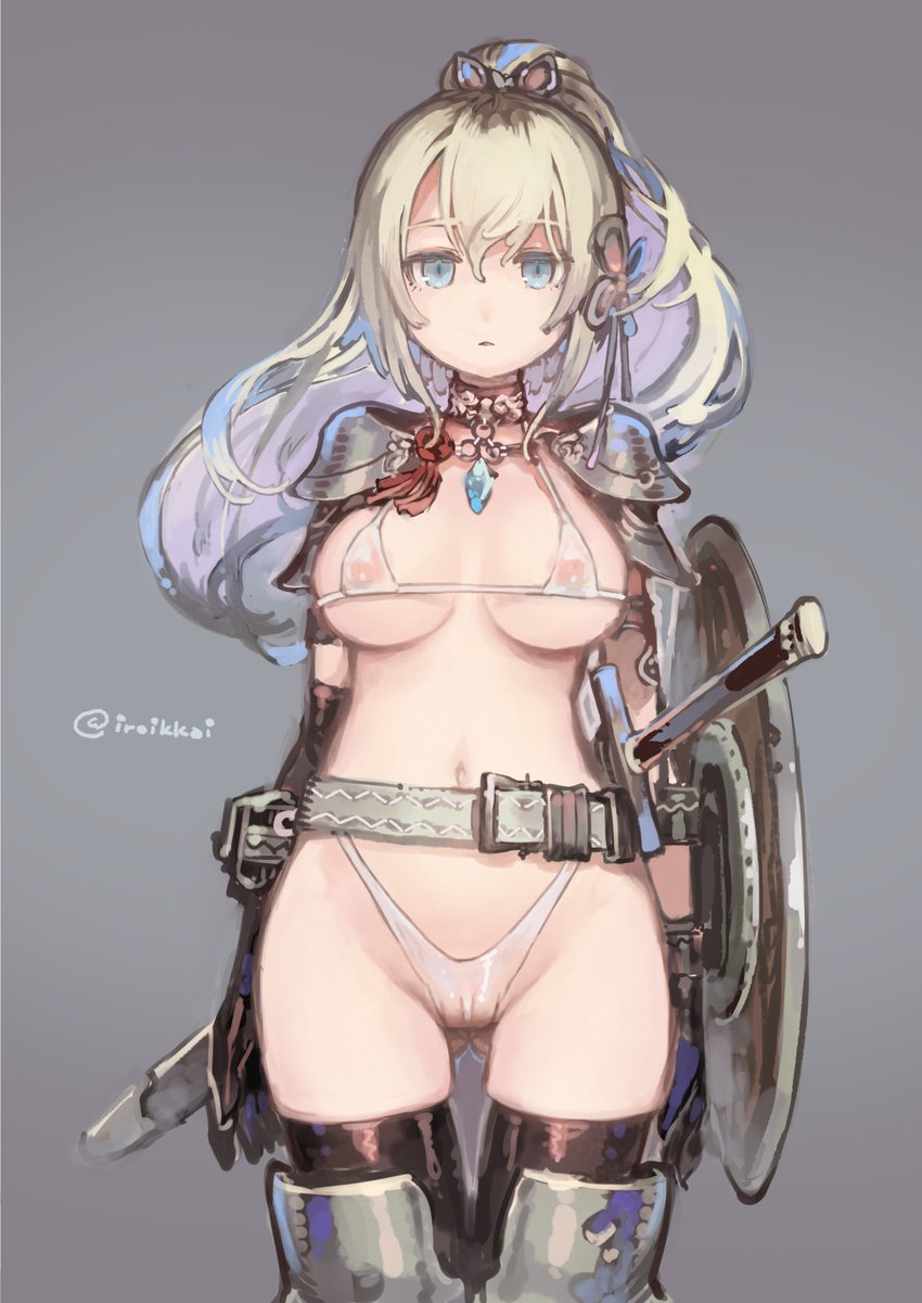 マイクロビキニの剣士(すける差分) 