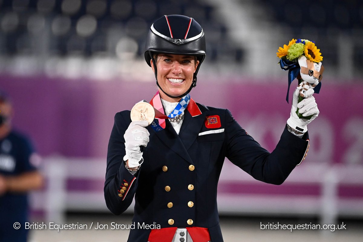 @CSJDujardin, we salute you! Three Olympic Games, three team medals 🥇🥈🥉 and now three individual medals 🥇🥇🥉... officially the most decorated female British Olympian of all time! 🤩

#TeamGB #Tokyo2020 #EquestrianDressage #ThisIsWhatMakesUs #UnitedByEmotion