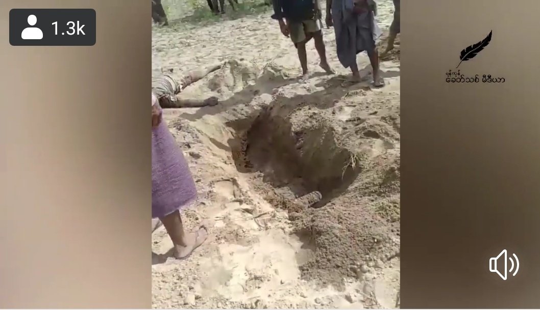 #Myanmar <a href="/Khithitofficial/">Khit Thit Media</a> reports that 11 bodies have been found in a mass grave in Kani town #Sagaing region, northwestern part of Myanmar. The victims were allegedly killed by #military security forces though it can't be verified at this point.  #WhatsHappeningInMyanmar